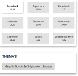 Bindwijzen en themas op de productpagina